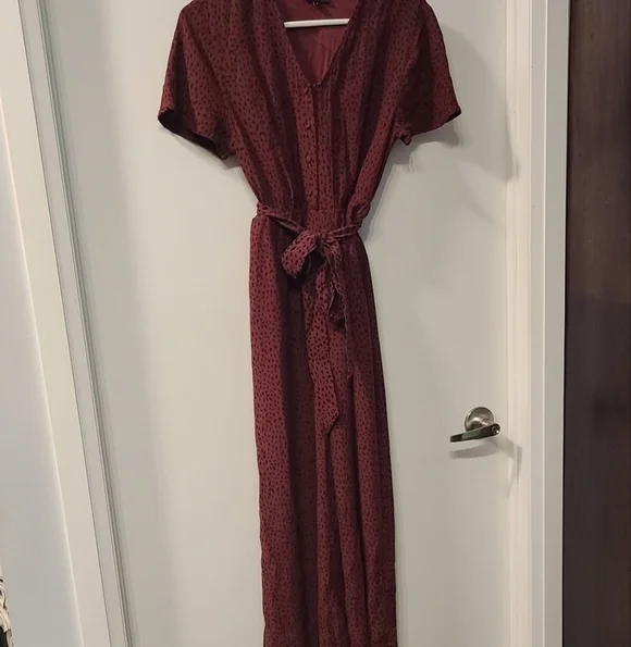 Like New Rails Jet Rust Spotted Wide Leg Jumpsuit - Picture 2 of 10